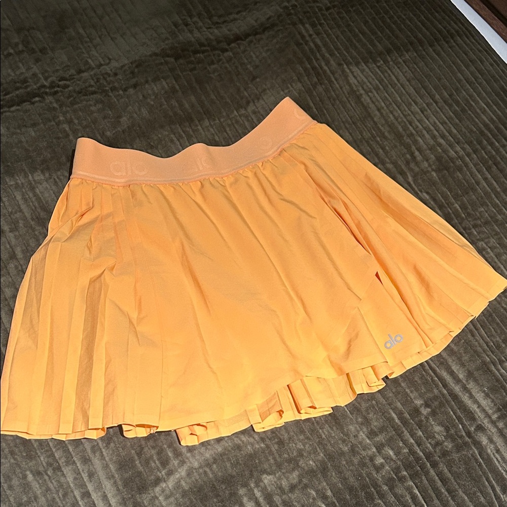 ALO Yoga Women's Vibrant Orange Mini Skirt